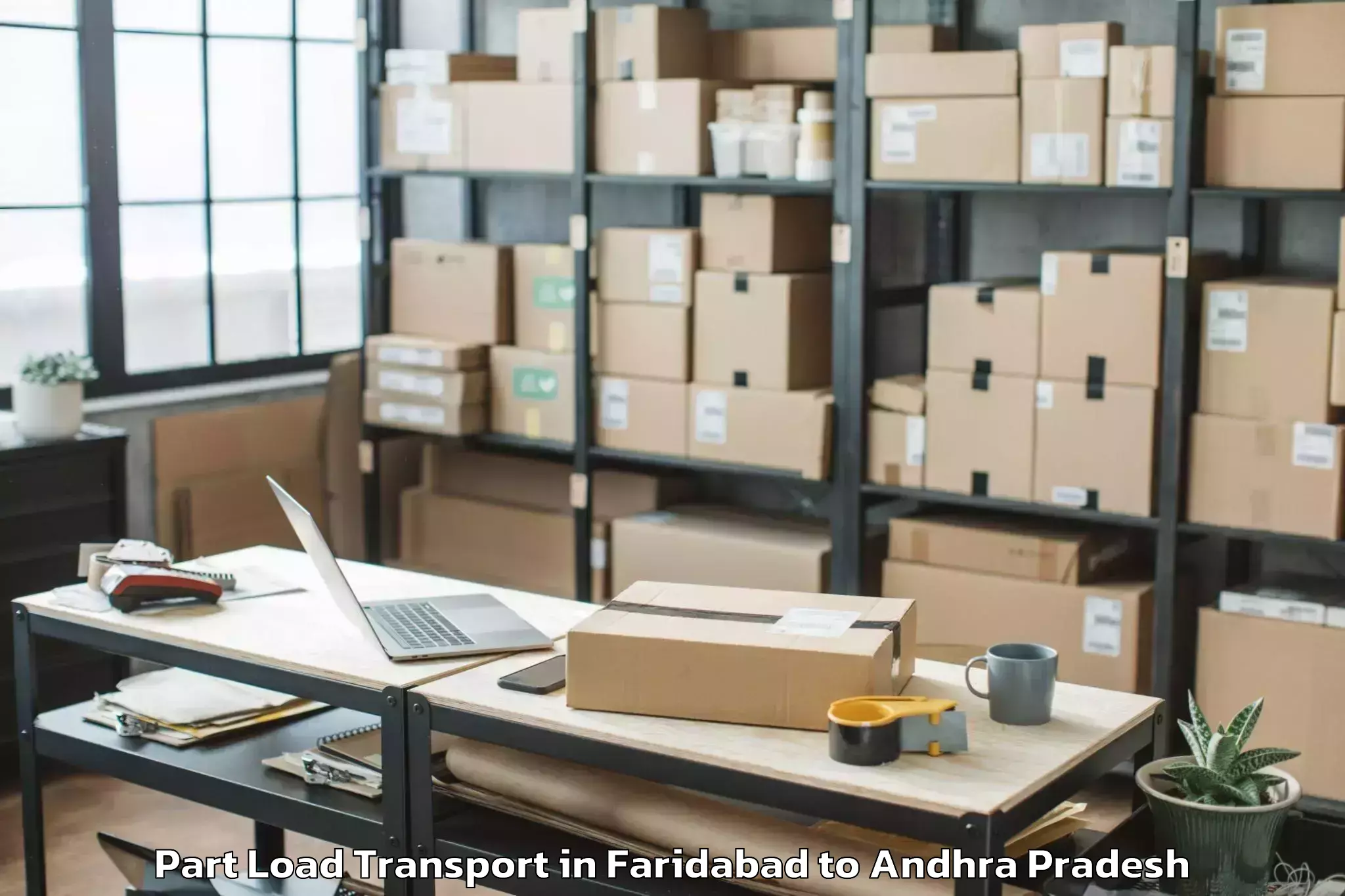 Book Faridabad to Peddapappur Part Load Transport Online